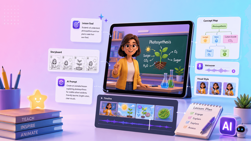 How Teachers Can Create Animated Lessons with AI: A Practical Workflow for Education | VideoAny